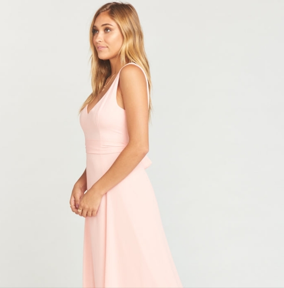 Show Me Your MuMu - Jenn Maxi Dress, Frosty Pink Crisp - Picture 2 of 5